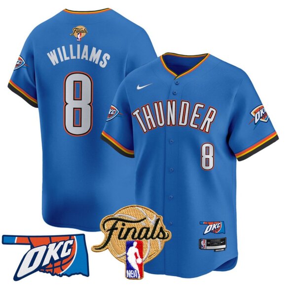 Mens Youths Kids Womens Jalen Williams 2025 Final Patch Stitched Jersey Blue